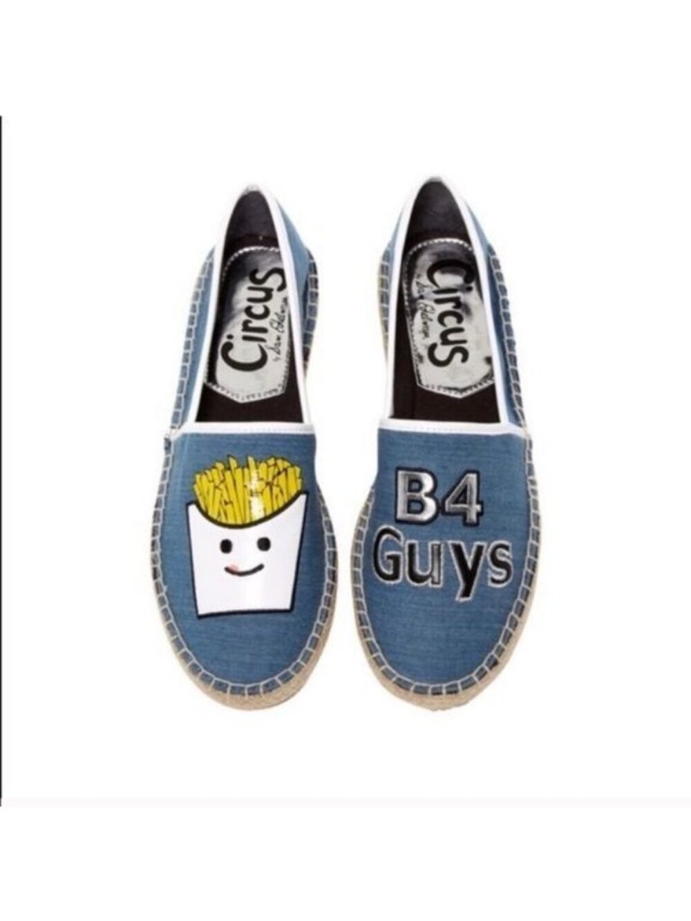 Sam Edelman Leni Fries B4 Guys Espadrilles Denim Slip-On Shoes 8.5
